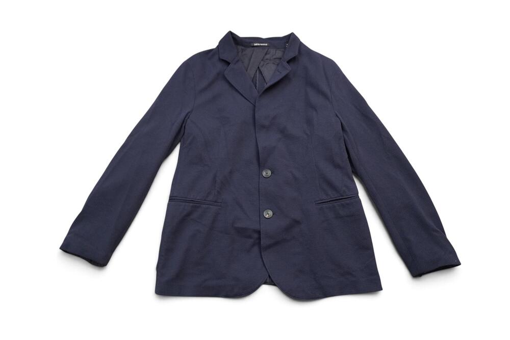 Emporio Armani Jacket Mens EU 52 Blue Jersey Knit Blazer Sport Coat Bulgaria